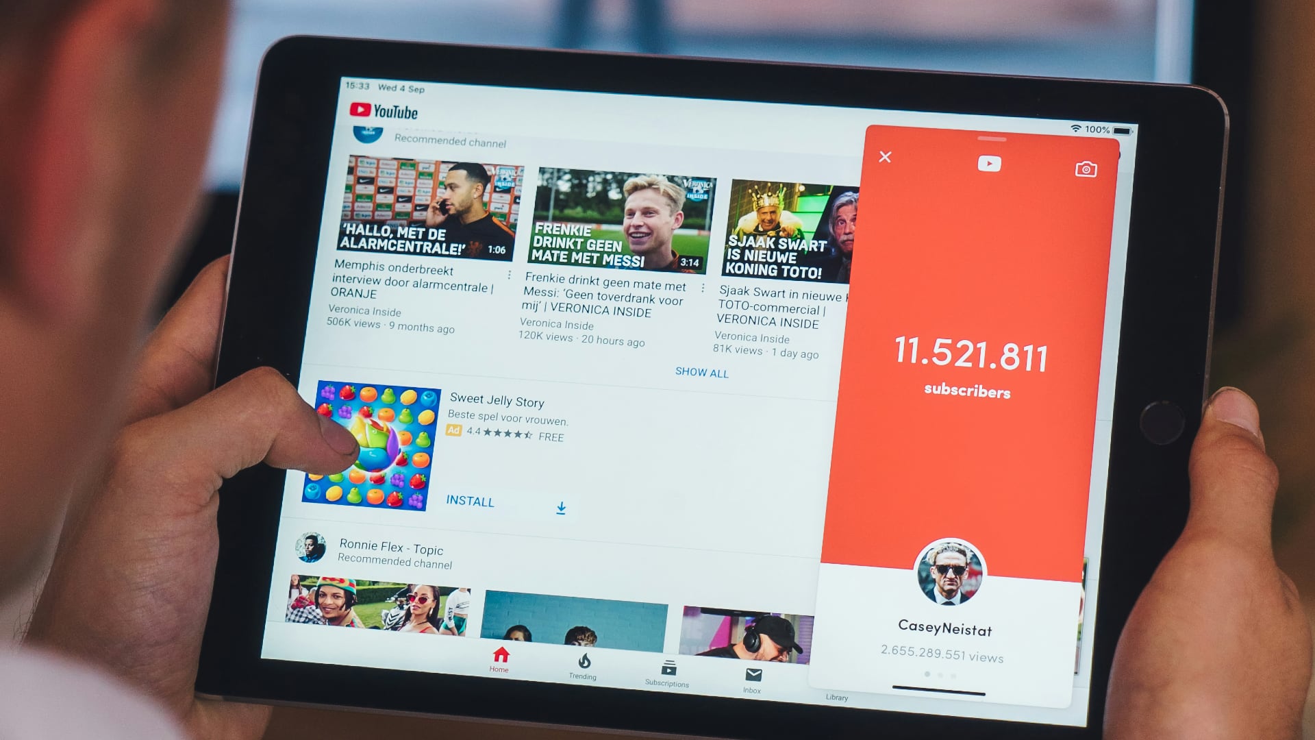 YouTube na tabletu | Zdroj: Unsplash